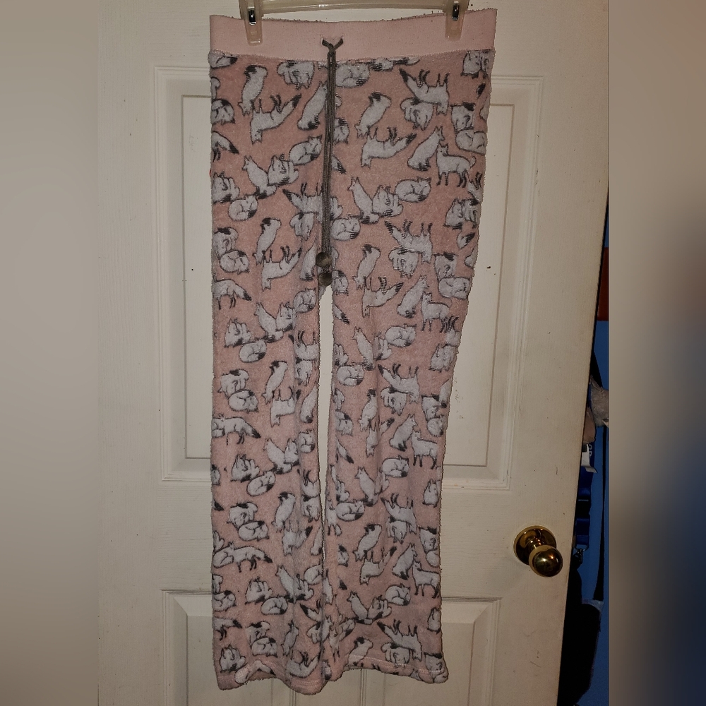 5 for $25 | Joe Boxer Pastel Fox Print Plush Pajama Pants